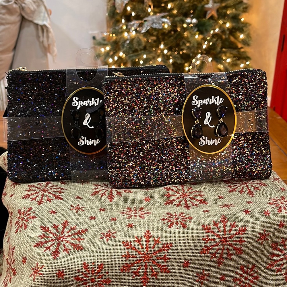 Two sparkle make bag